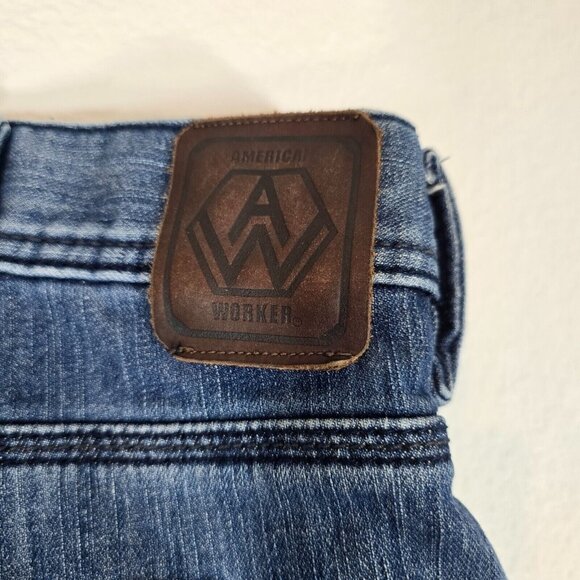 American Worker Denim Jeans Men Size 42 x 30 Cargo Style Medium Wash Casual - Picture 9 of 14
